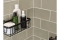 tesa MOON BLACK Duschkorb matt für Dusche und Badewanne