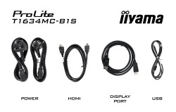 IIYAMA 39.5cm (15,6) T1634MC-B1S 16:9 M-Touch HDMI+DP+VGA...