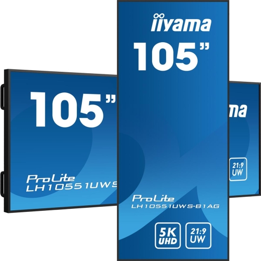 IIYAMA 265,9cm(105) LH10551UWS-B1AG 21:9 HDMI+DP+USB-C bl. retail (Speditionsversand)