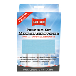 Premium-Set Mikrofasertücher - 2x sortiert, beige/blau