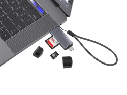 CONCEPTRONIC Kartenleser USB-A/-C3.2->TF/Micro-SD3.0...