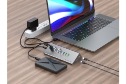 CONCEPTRONIC10-Port Hub USB-A3.0/-C Adap.->6xA3.0+m.Netz. gr