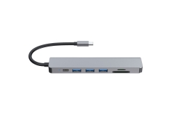Equip Dock 7-1 USB-C->HDMI,3xUSB-A,SD/TF,100W USB-C 0.25m