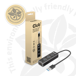 Club3D Adapter USB 3.2 Typ A > 3x USB 3.2 Typ A/LAN retail