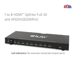 Club3D HDMI Splitter 1 Eingang -> 8 Ausgänge 4K60Hz UHD retail