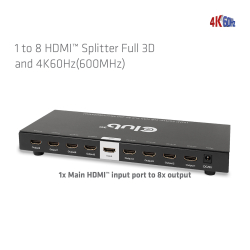 Club3D HDMI Splitter 1 Eingang -> 8 Ausgänge 4K60Hz UHD retail