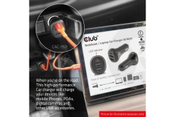 Club3D USB KFZ-Ladegerät 1xUSB C, 2xUSB A, 36W, 12/24V retail