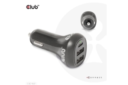 Club3D USB KFZ-Ladegerät 1xUSB C, 2xUSB A, 36W, 12/24V retail