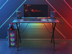 Genesis Gaming Tisch HOLM 200 RGB schwarz (113cm x 75cm)