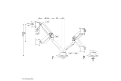 Neomounts TIS 17-35 2TFT 2Gelenke schw. Max.15Kg Gasfeder