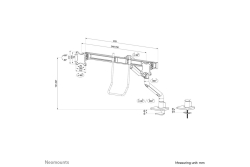 Neomounts TIS 17-27 2TFT 2Gelenke schw. Max.8KG