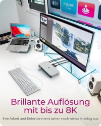 Dockingstation IcyBox USB Type-C mit zweifacher Videoausgabe retail
