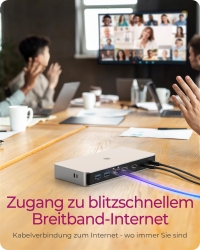 Dockingstation IcyBox USB Type-C mit zweifacher Videoausgabe retail