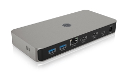 Dockingstation IcyBox USB Type-C mit zweifacher Videoausgabe retail