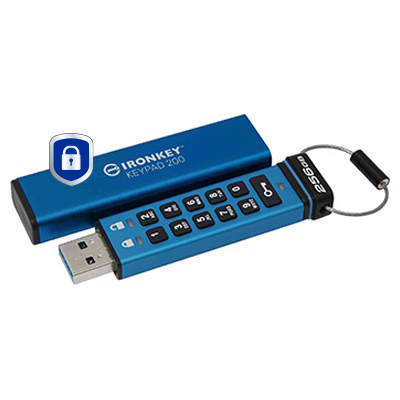 USB-Stick 256GB Kingston IronKey Keypad 200 retail