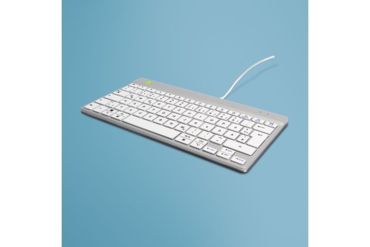 R-Go Tastatur Compact Break DE-Layout verkabelt weiß