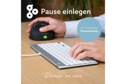 R-Go Tastatur Compact Break DE-Layout verkabelt weiß