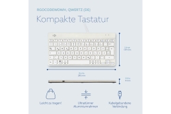 R-Go Tastatur Compact Break DE-Layout verkabelt weiß