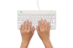 R-Go Tastatur Compact Break DE-Layout verkabelt weiß