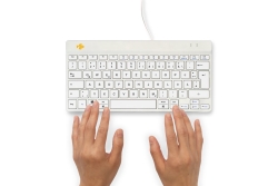 R-Go Tastatur Compact Break DE-Layout verkabelt weiß