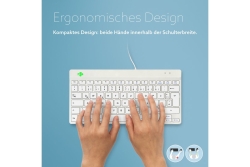 R-Go Tastatur Compact Break DE-Layout verkabelt weiß