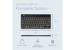 R-Go Tastatur Compact Break IT-Layout kabellos schwarz