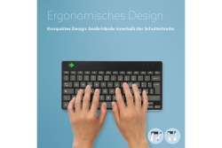 R-Go Tastatur Compact Break IT-Layout kabellos schwarz
