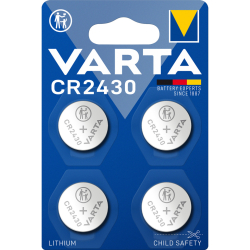 Knopfzellen-Batterie Lithium CR2430, 4 Stück