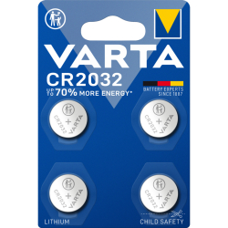 Knopfzellen-Batterie Lithium CR2032, 4 Stück