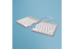 R-Go Tastatur Split Break US-Layout kabellos weiß