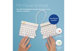 R-Go Tastatur Split Break US-Layout kabellos weiß