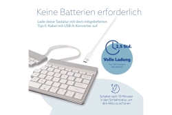 R-Go Tastatur Split Break US-Layout kabellos weiß