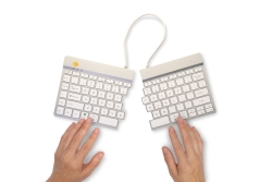 R-Go Tastatur Split Break US-Layout kabellos weiß