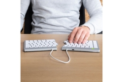 R-Go Tastatur Split Break US-Layout kabellos weiß