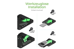 Docking- & Klonstation IcyBox M.2 NVMe SSD zweifach...