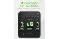 Docking- & Klonstation IcyBox M.2 NVMe SSD zweifach retail