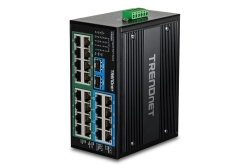 TRENDnet Industrie Switch 26Port Gbit PoE+ Metall DIN-Rail