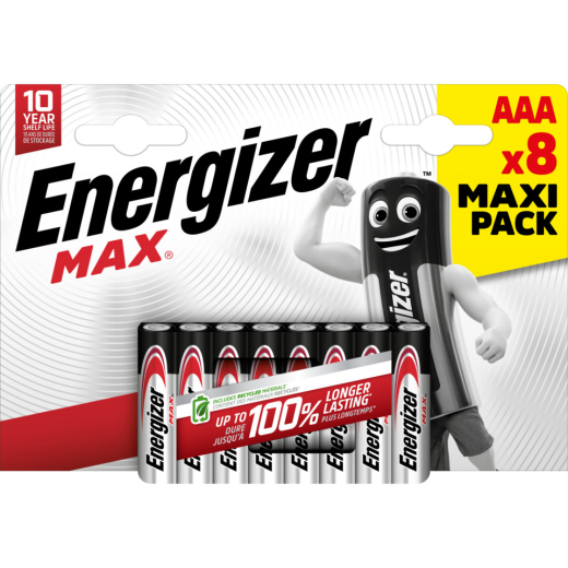 Batterie Alkali-Mangan Max, LR03/AAA/Micro, 8 Stück