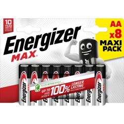 Batterie Alkali-Mangan Max, LR6/AA/Mignon, 8 Stück
