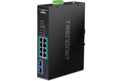 TRENDnet 10-port Indust. Gbit PoE+ DIN-Rail Switch...