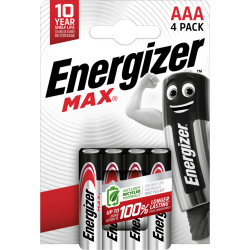 Batterie Alkali-Mangan Max, LR03/AAA/Micro, 4 Stück