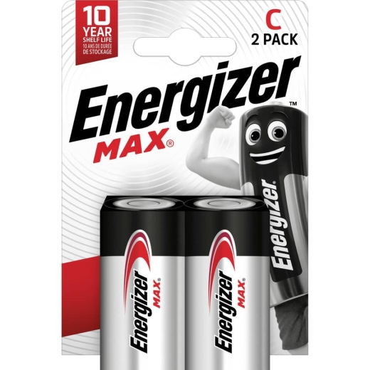 Batterie Alkali-Mangan Max, LR14/C/Baby, 2 Stück
