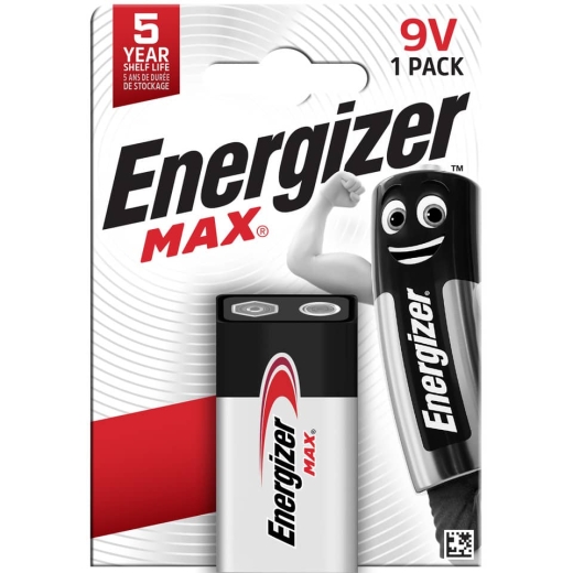Batterie Alkali-Mangan MAx 9V, 6LR61/E-Block, 1 Stück