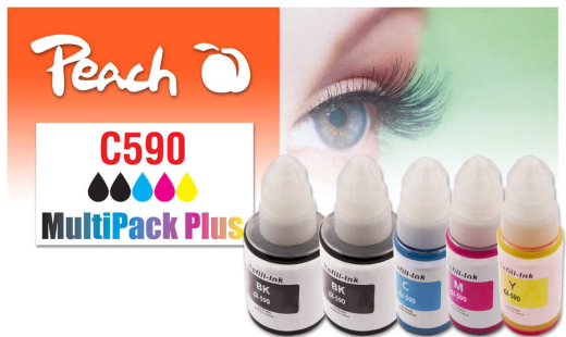 Peach Patrone Canon CISS GI-590 MultiPack Plus remanufactured