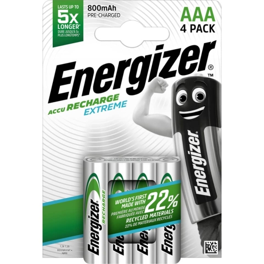 Batterie Akku Extreme, HR03/AAA/Micro, NiMH 800mAh, 4 Stück