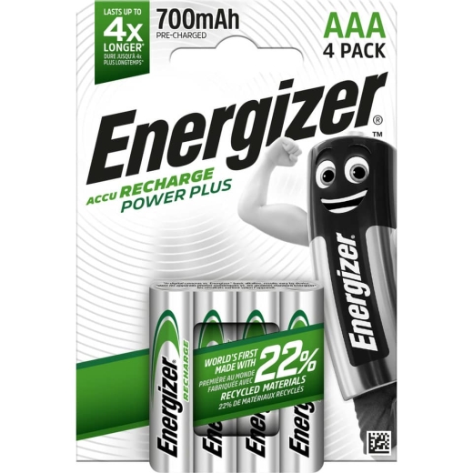 Batterie Akku Power Plus, HR03/AAA/Micro, NiMH 700mAh, 4 Stück