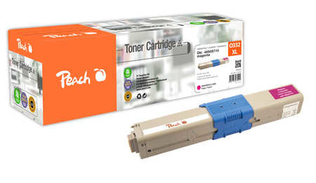 Peach Toner OKI C332XL 46508710 magenta remanufactured