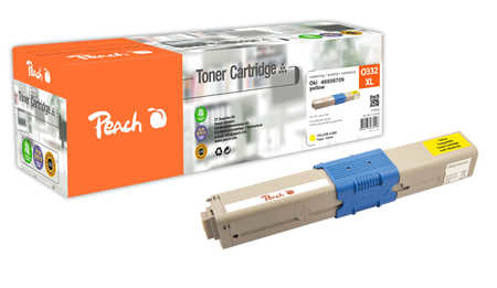 Peach Toner OKI C332XL 46508709 yellow remanufactured