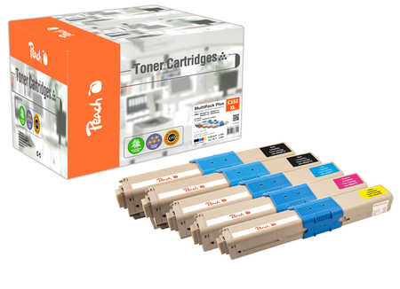 Peach Toner OKI C332XL-series MultiPack Plus 2xbk,c,m,y remanufactured