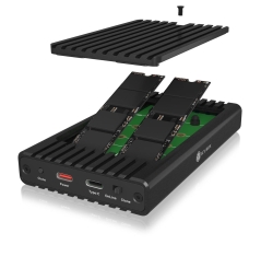 Geh. IcyBox mit Klonfunktion für M.2 NVMe SSDs...